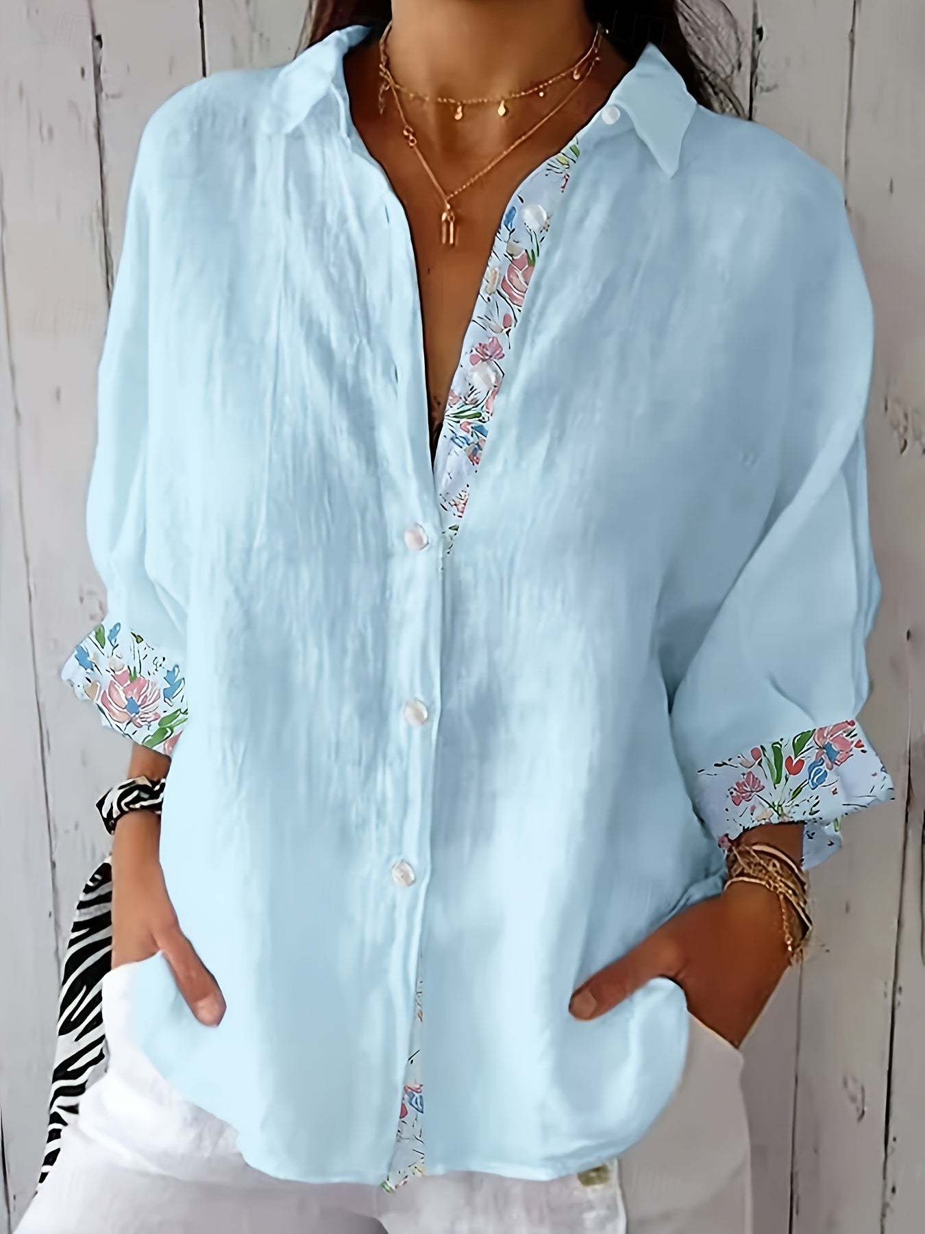 Theresa™ | Floral Patchwork Blouse