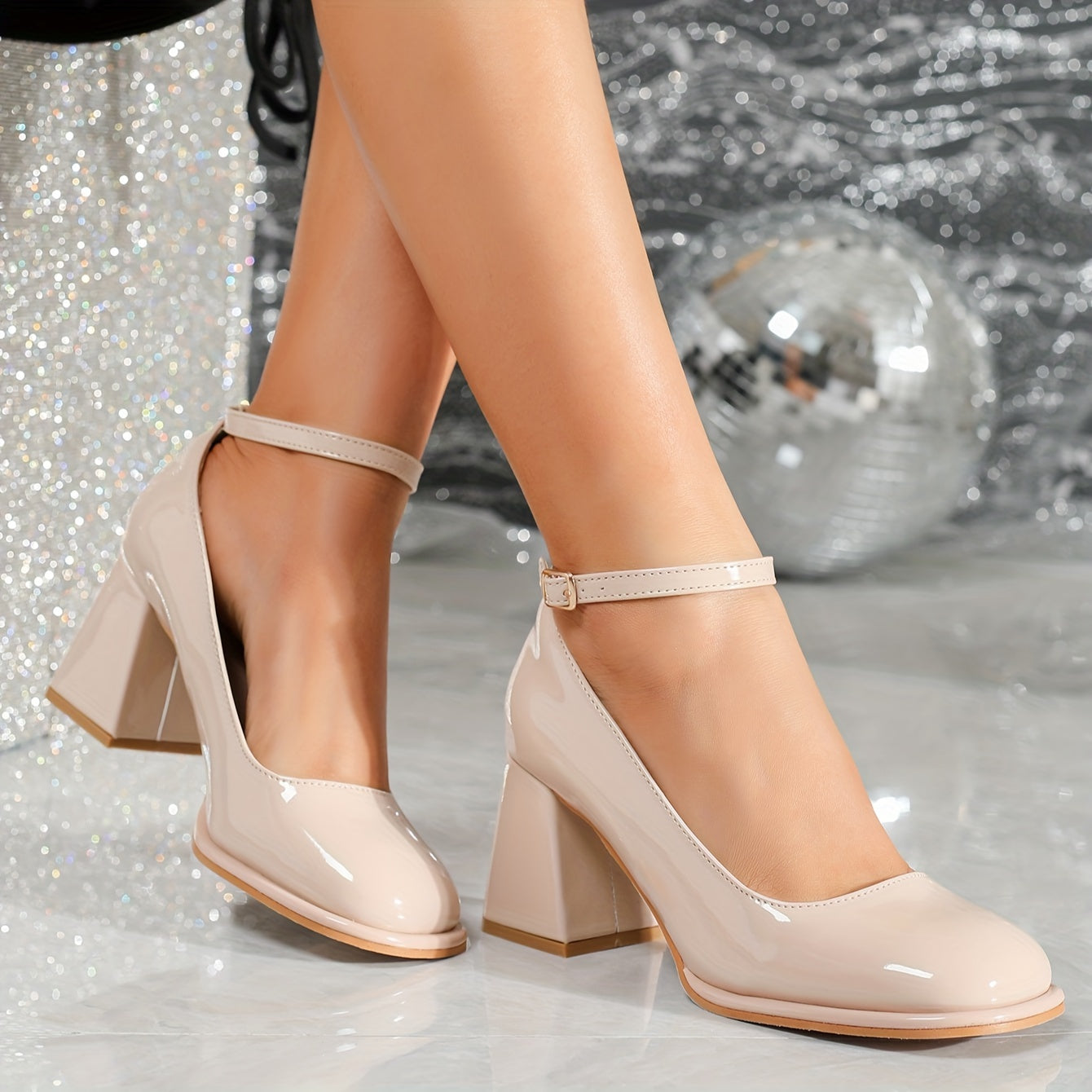 Celeste | Patent Block Heels