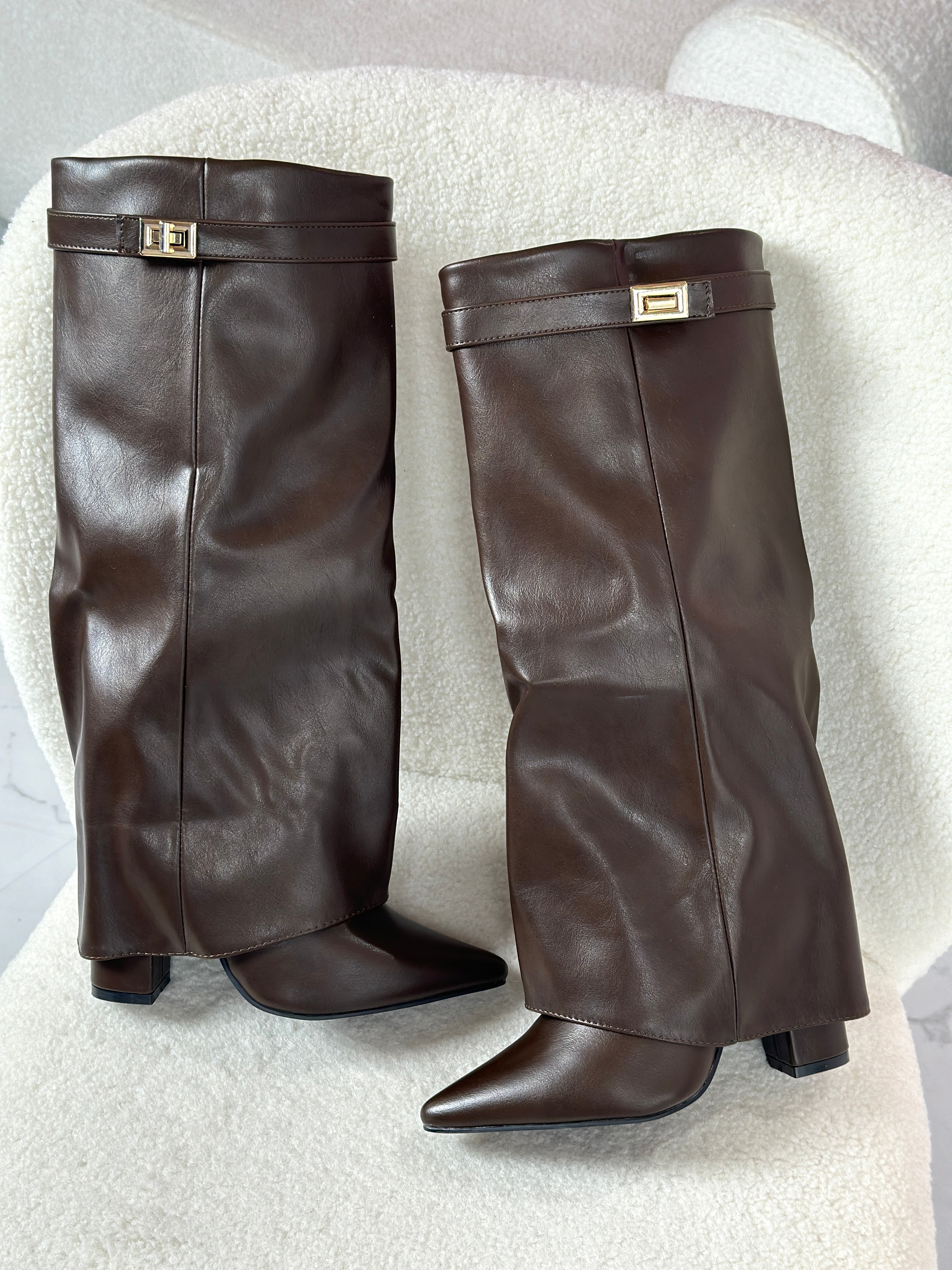 VIVIENNE | Brown Leather Boots