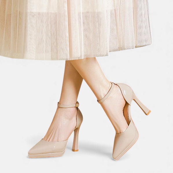 Amelia | Ankle Strap Pump Heels